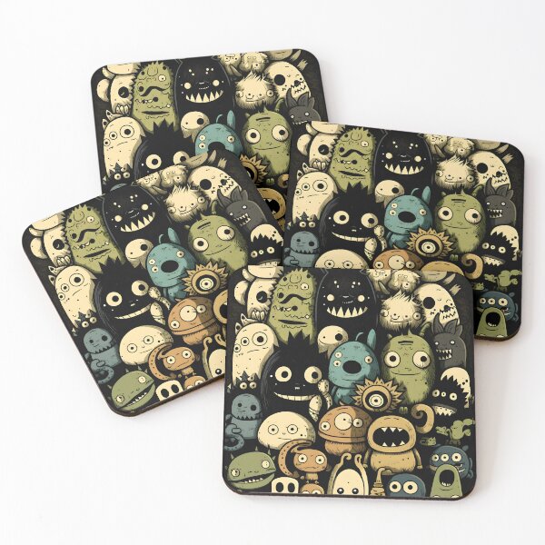 Item preview, Black and white monster dodle art designed and sold by ToySenTrends.