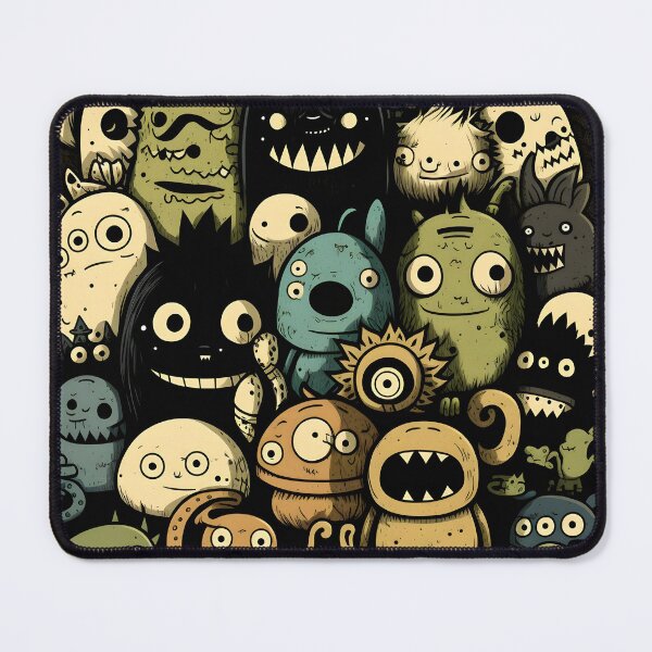 Item preview, Black and white monster dodle art designed and sold by ToySenTrends.