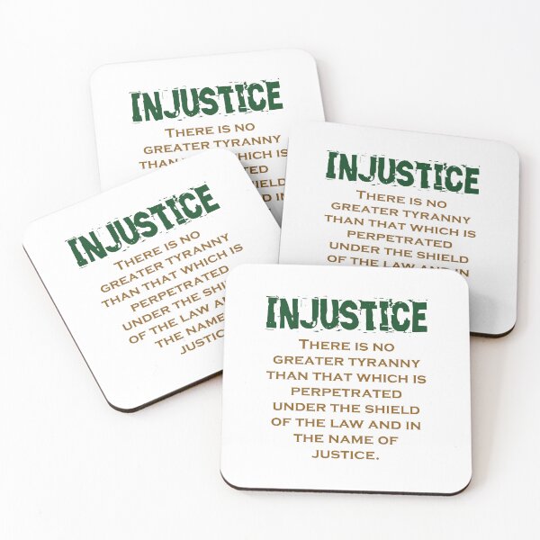 Item preview, There Is No Greater Tyranny - Injustice Quote designed and sold by CrankyOldDude.