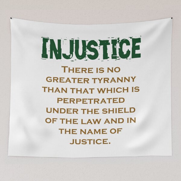 Item preview, There Is No Greater Tyranny - Injustice Quote designed and sold by CrankyOldDude.