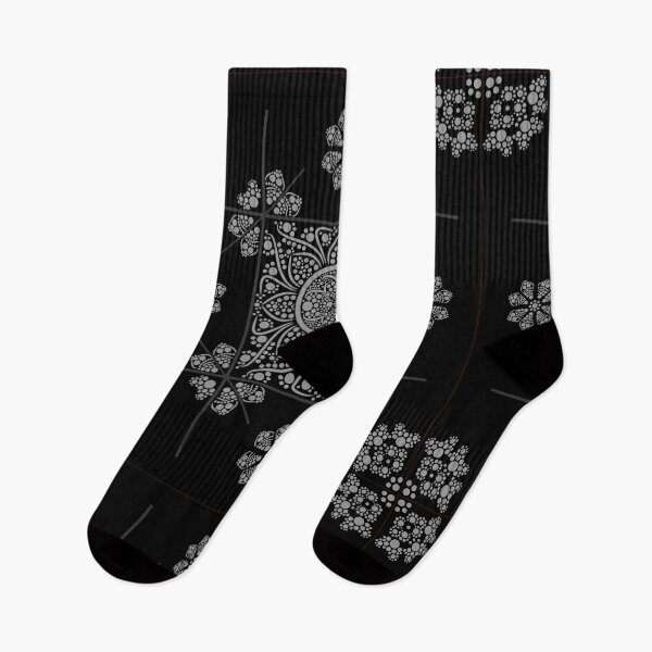 Item preview, dot painted pattern - gray on black designed and sold by dedoma.