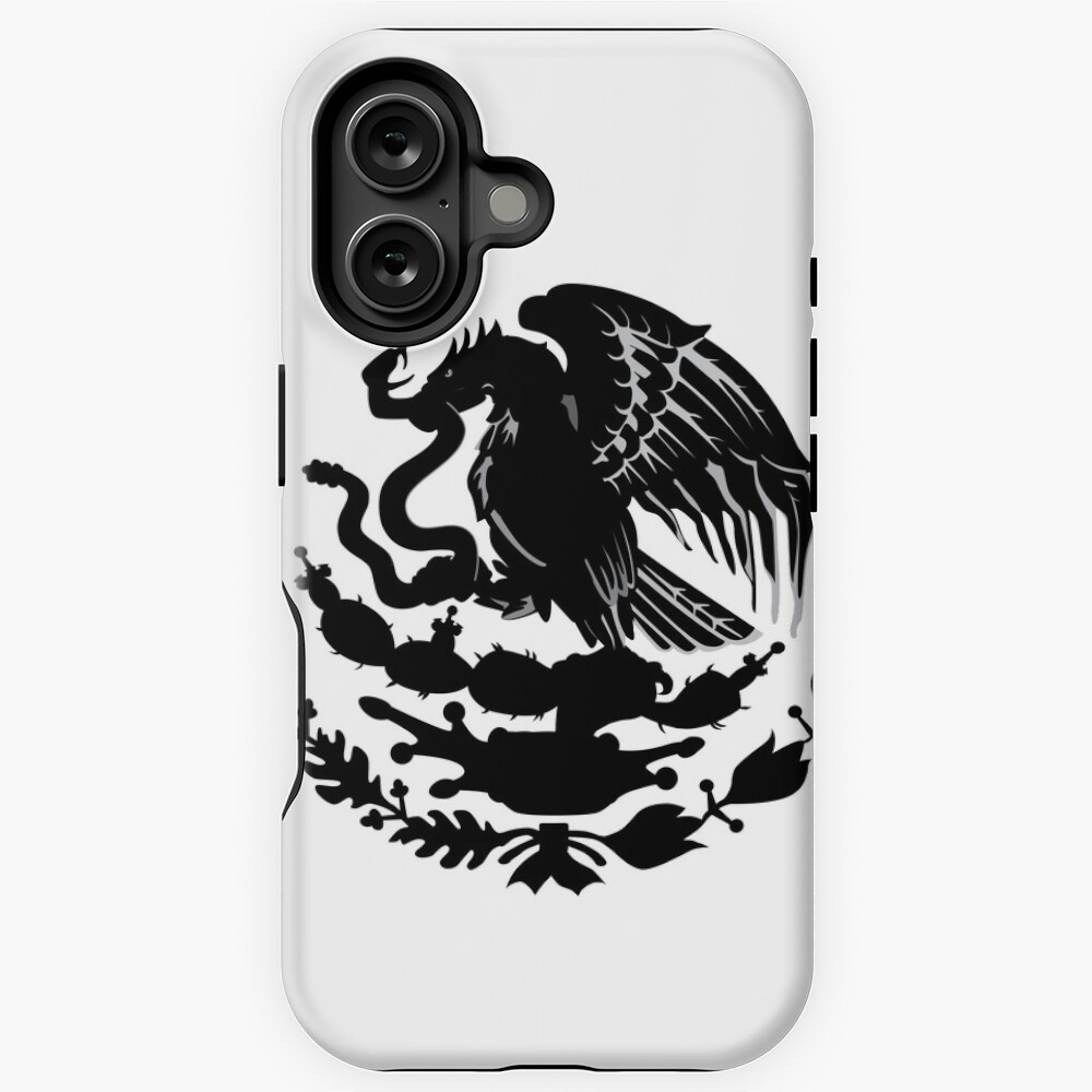 Mexico all Black coat of arms - escudo de Mexico Sticker