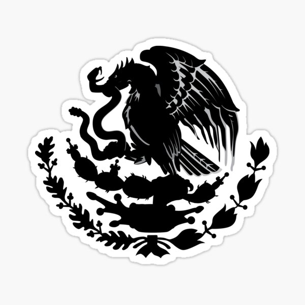 Mexico all Black coat of arms - escudo de Mexico