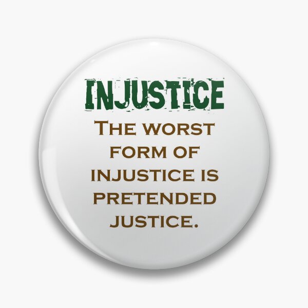 Item preview, The Worst Form Of Injustice - Injustice Quote designed and sold by CrankyOldDude.