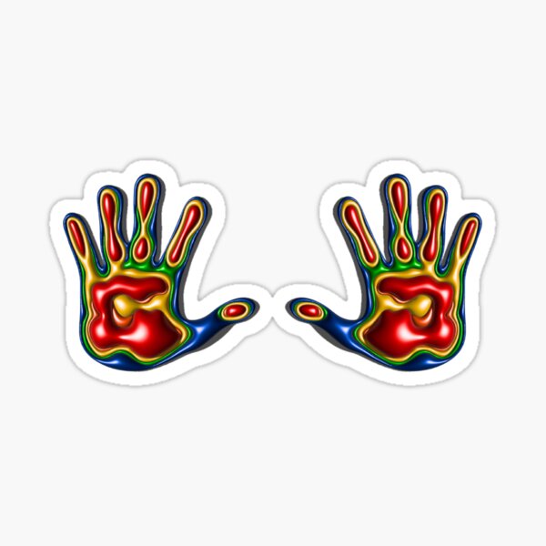 Metallic Hands Sticker
