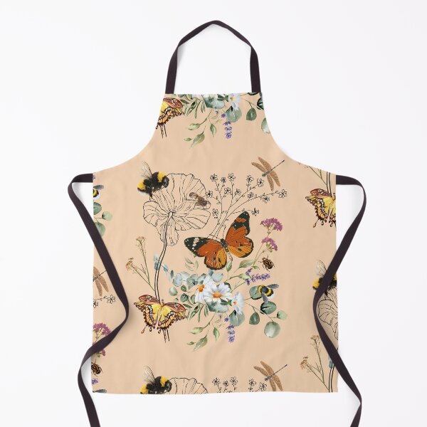 Item preview, Spring Pollinators Line Drawing With Colorful Wildflowers Design designed and sold by EarthArtDesigns.