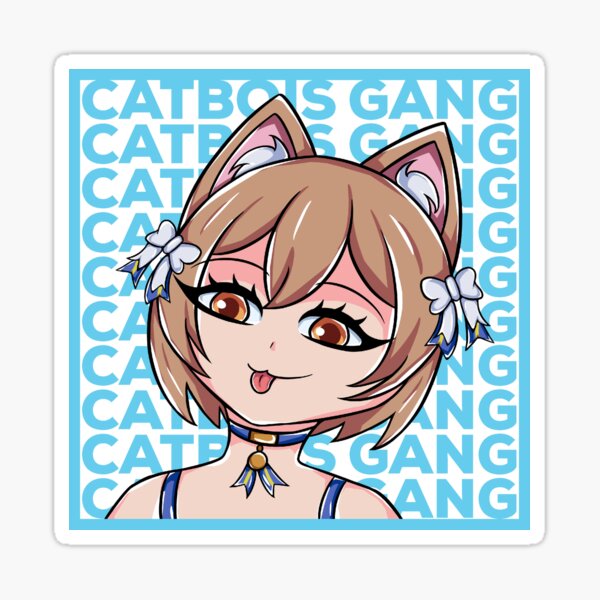 Catbois Gang Blue BG Sticker