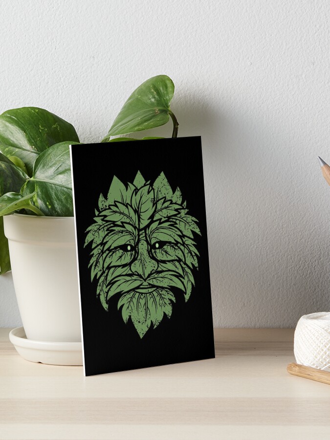 TRADITIONAL CELTIC WICCA PAGAN GREENMAN T-SHIRT AND MERCHANDISE Art Board  Print for Sale by ShirtWreck