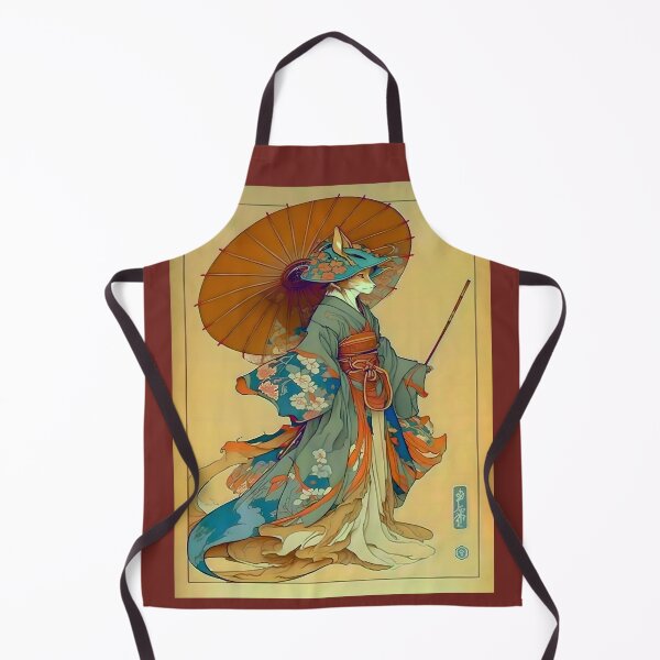 Item preview, Vintage Art Nouveau Traditional Japanese Anthropomorphic Kitsune designed and sold by entwithanaxe.