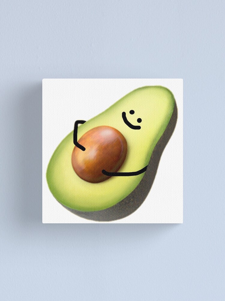 Download Avocado With Face Canvas Print By Yellowteacups Redbubble PSD Mockup Templates