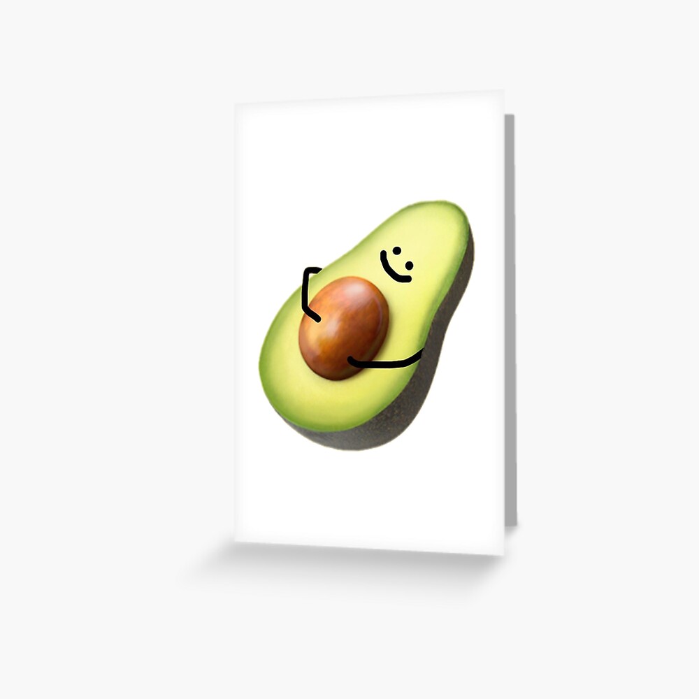 Download Avocado With Face Greeting Card By Yellowteacups Redbubble Yellowimages Mockups