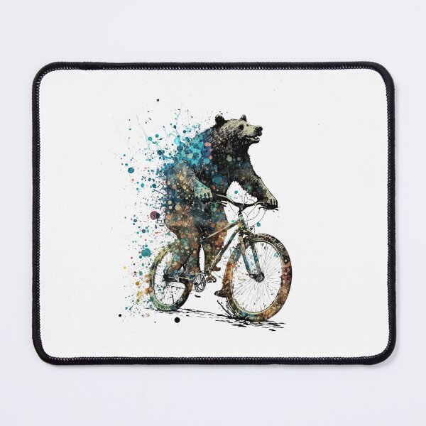 Aperçu de l'œuvre Ride with Joy : Happy Bear sur une collection de vêtements et d'articles pour la maison créée et vendue par ThePurpleMelon.