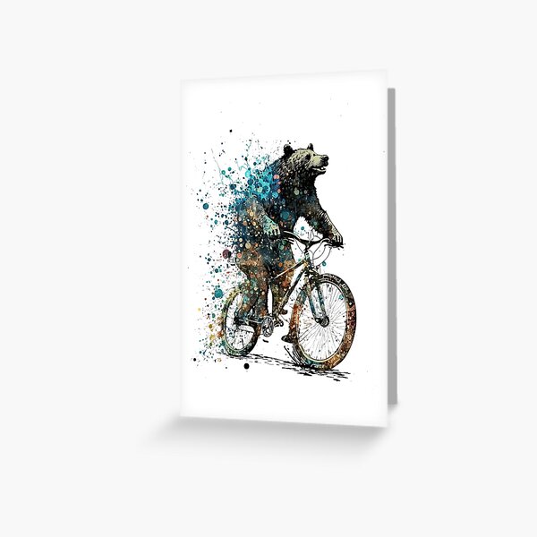 On Bike Greeting Cards for Sale