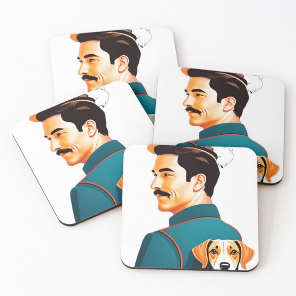 Item preview, man and dog designed and sold by Printverse Studio.