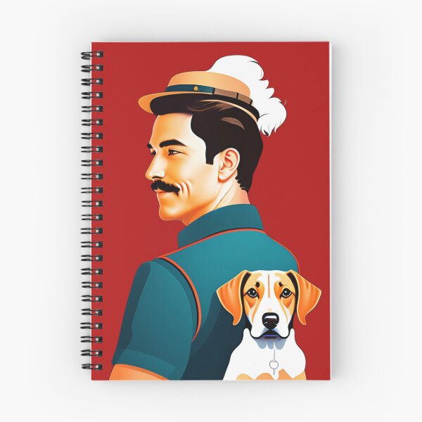 Item preview, man and dog designed and sold by Printverse Studio.