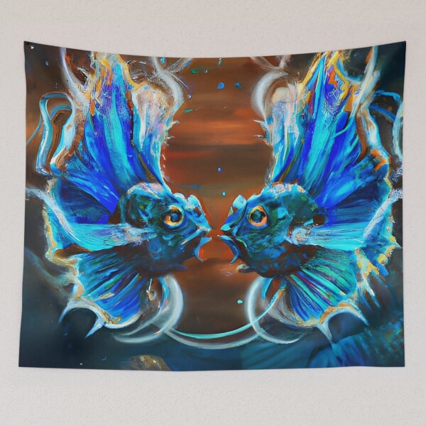 Item preview, Painted Pisces  designed and sold by blakcirclegirl.