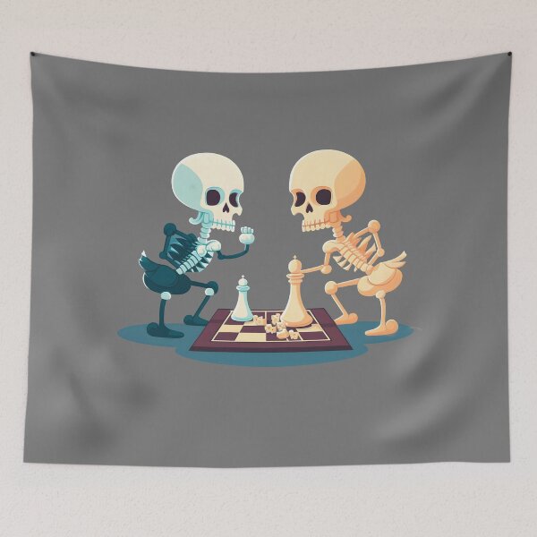 Item preview, Skeletons love Chess designed and sold by littleblackkiss.