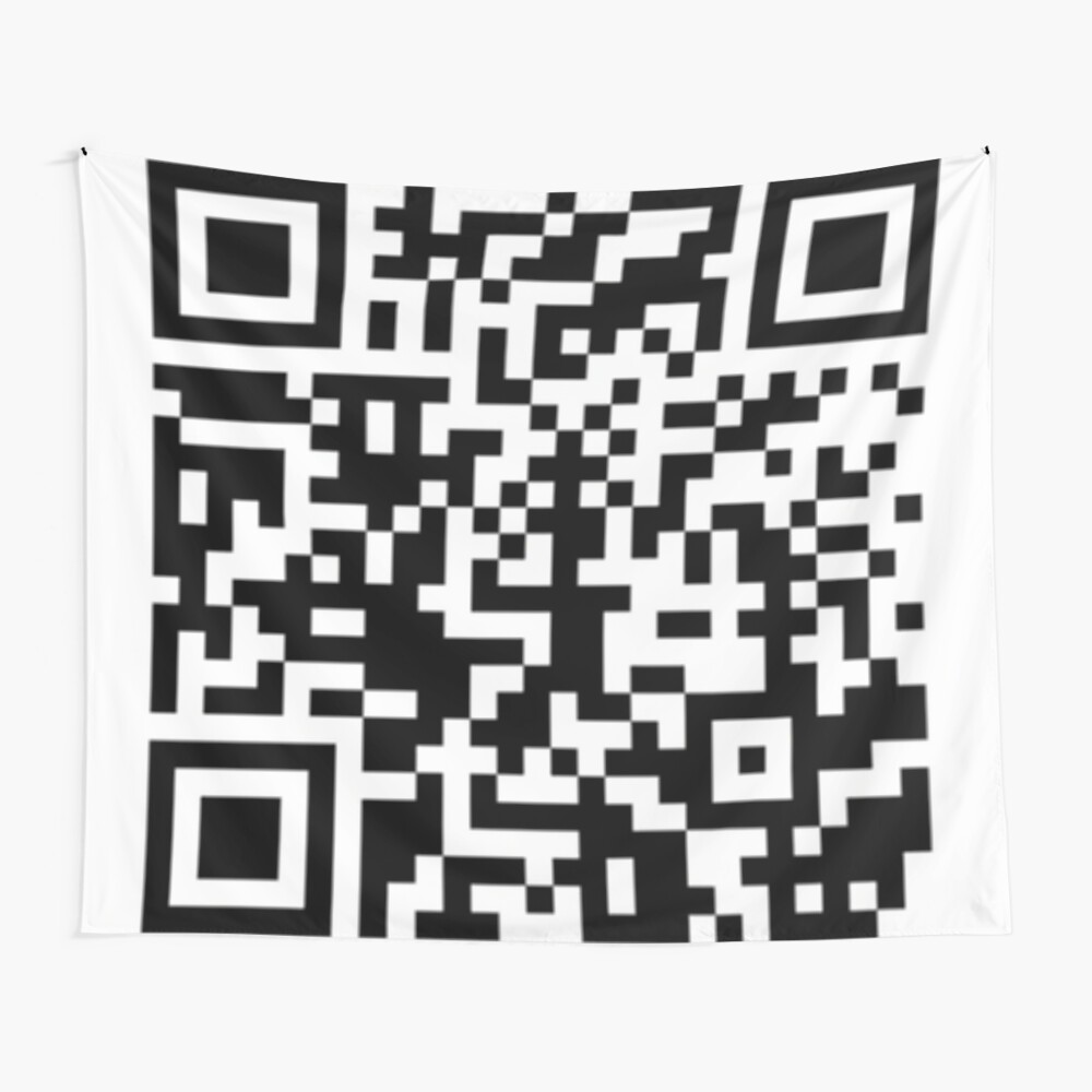 Rick Roll QR code disguised as bitcoin QR code Postcard for Sale