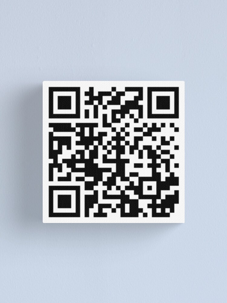 Rick roll qr code with no ads - stickers | Art Print