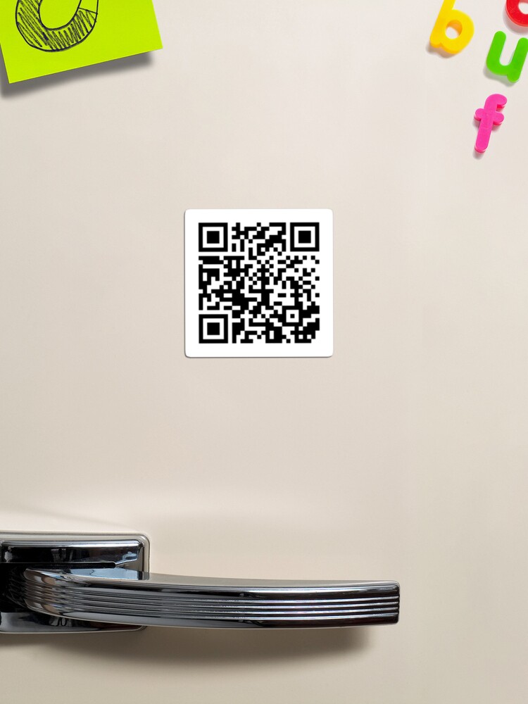 Rick roll qr code with no ads - stickers | Art Board Print