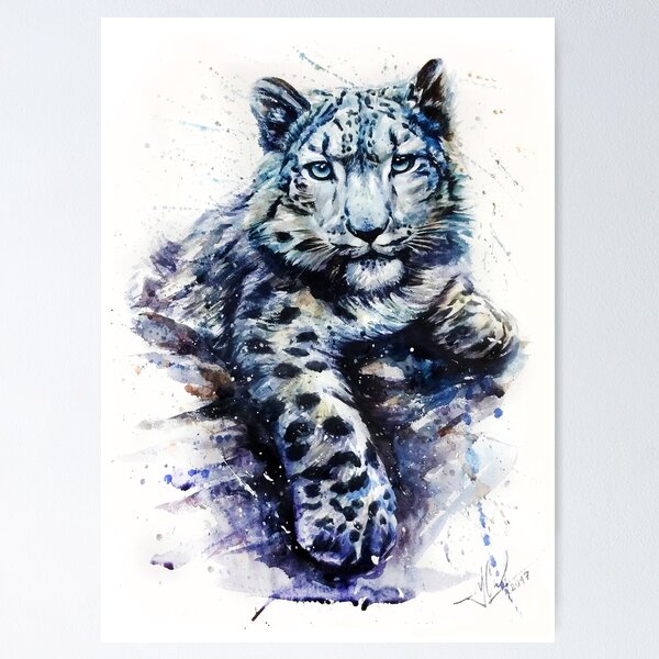 Watercolor Leopard, Poster