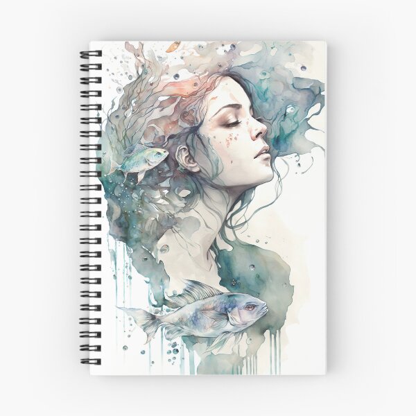 Item preview, Pisces Woman Water Color | Astrology Goddess | Zodiac Sign | March Birthday designed and sold by Astral Avenue.