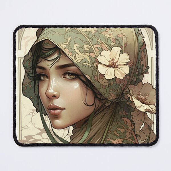 Item preview, Malaysian Beauty - Art Nouveau Style designed and sold by ArtNouveauChic.