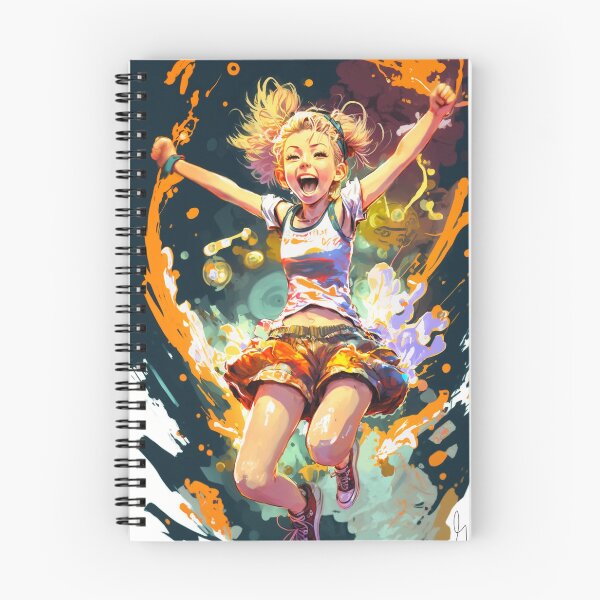 Item preview, Happy Girl Celebrating - Abstract Paint Splatter Background designed and sold by ArchAngelAries.