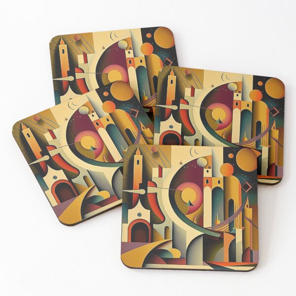 Item preview, Tangier - Abstract Art Style designed and sold by ArtNouveauChic.