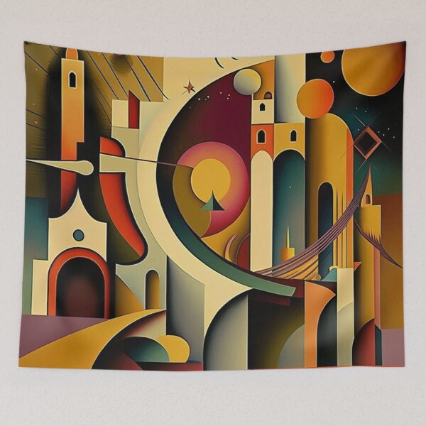 Item preview, Tangier - Abstract Art Style designed and sold by ArtNouveauChic.
