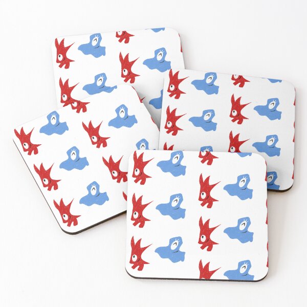 Item preview, blue and red monsters designed and sold by cba-art.