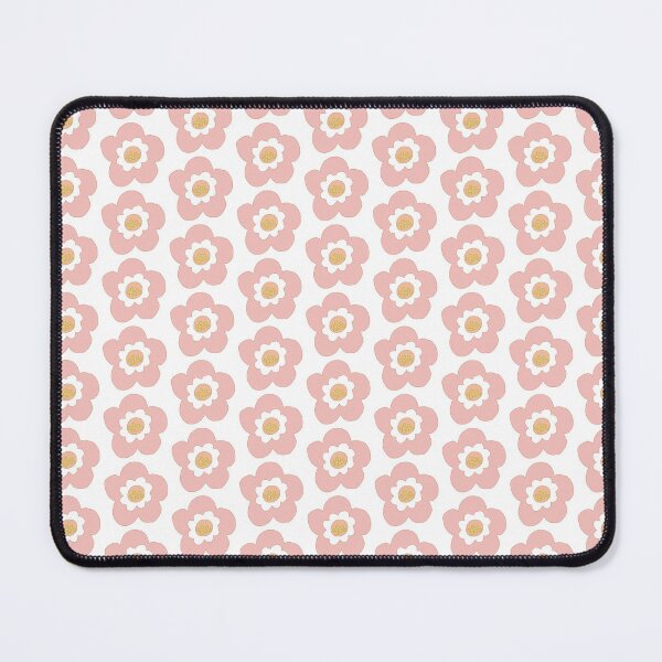 Item preview, Retro Floral Pale Pink on White designed and sold by MissyWildflower.