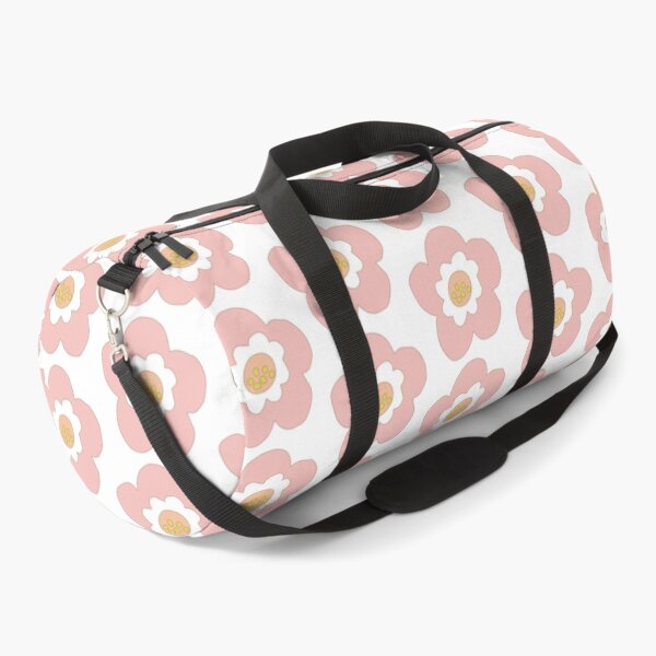 Item preview, Retro Floral Pale Pink on White  designed and sold by MissyWildflower.