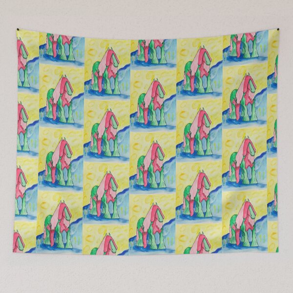 Item preview, Colorful fantastic Pony, gouache painting  designed and sold by altairaleon.