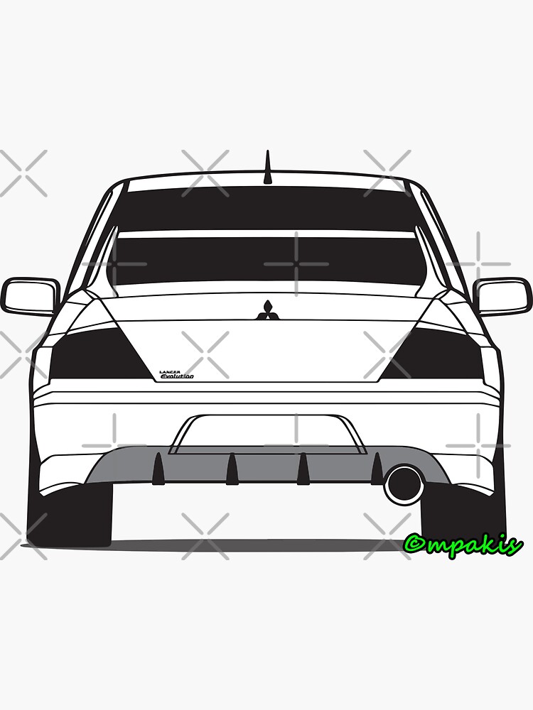 Mitsubishi Lancer Evo IX(rear) | Sticker