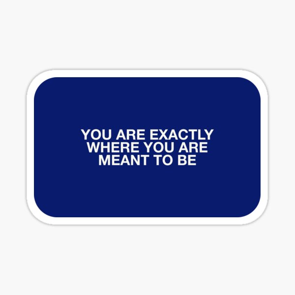 Item preview, YOU ARE EXACTLY WHERE YOU ARE MEANT TO BE designed and sold by pmdz.
