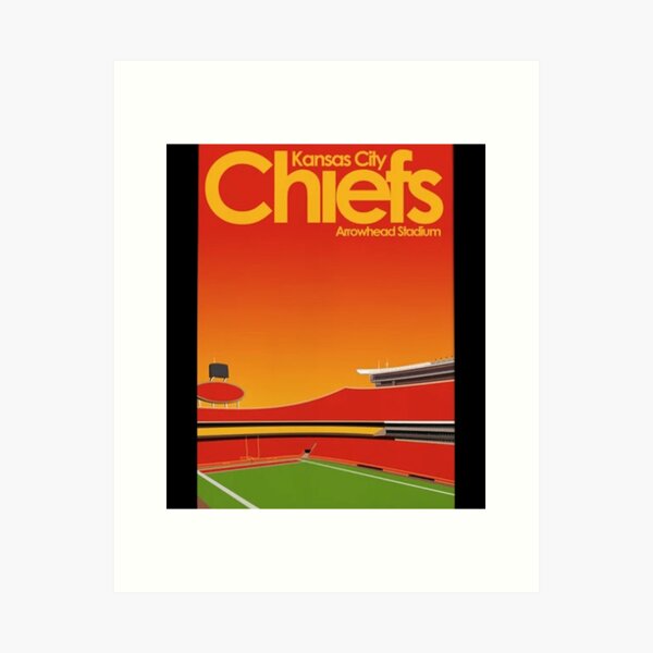 Arrowhead Stadium Print, Artist Drawn Football Stadium, Kansas City Chiefs  Football – fine-art-print – 8-x-8