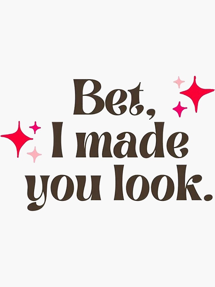 Made You Look pink hoodie - Meghan Trainor lyrics Sticker for Sale by  StarCatArt