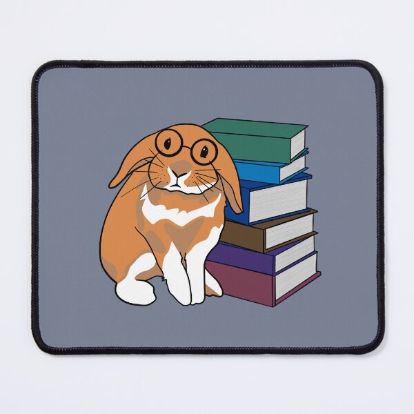 Item preview, Nerdy Bunny | Rabbit with Glasses | Book Lovers designed and sold by bashfulbunnies.