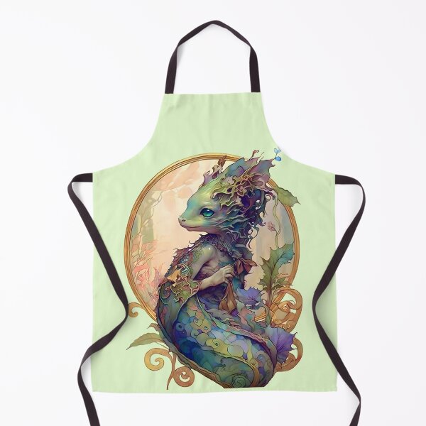 Item preview, Art Nouveau Fantasy Anthropomorphic Seahorse designed and sold by entwithanaxe.