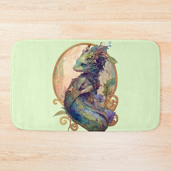 Item preview, Art Nouveau Fantasy Anthropomorphic Seahorse designed and sold by entwithanaxe.