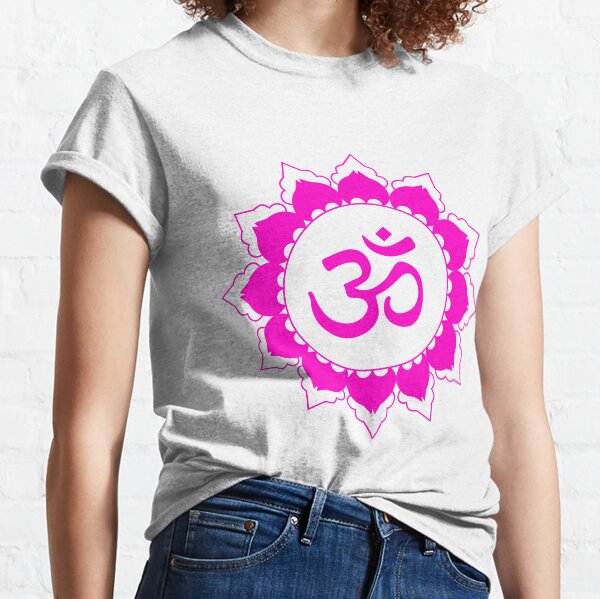 Spiritual Om Symbol Lotus Flower Mandala Classic T-Shirt