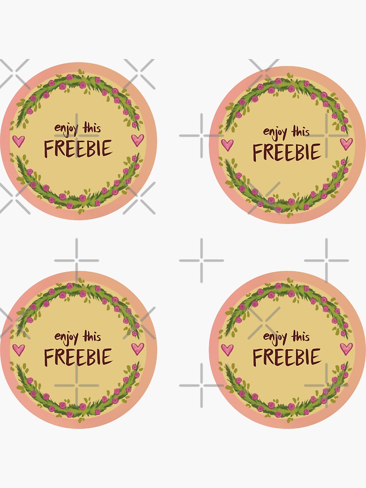 Freebie Stickers, Free Sample Sticker, Small Business Packaging