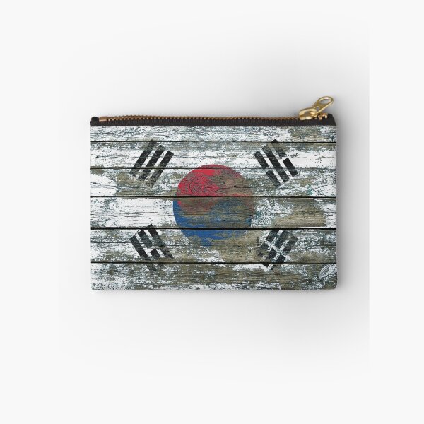 Item preview, Flag of South Korea on Rough Wood Boards Effect designed and sold by JeffBartels.