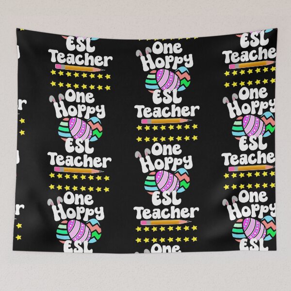 Item preview, One Hoppy ESL ESOL Teacher Happy Easter Egg Bunny Tutor Professor designed and sold by FlorenciaBliss.