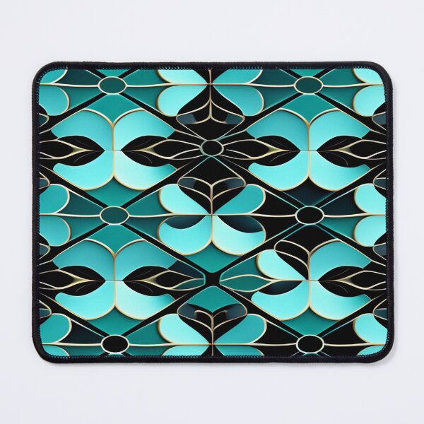 Item preview, Black and Turquoise Abstract Pattern designed and sold by calibrit.