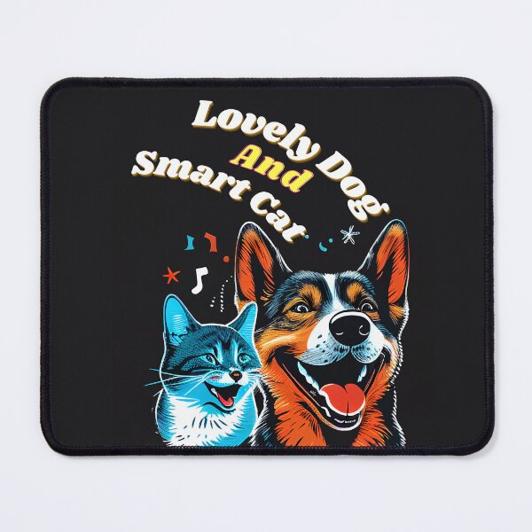 Aperçu de l'œuvre Chat intelligent et adorable chien créée et vendue par GrafGrap.