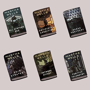 Artwork thumbnail, Murderbot Diaries books by lalashellsArt