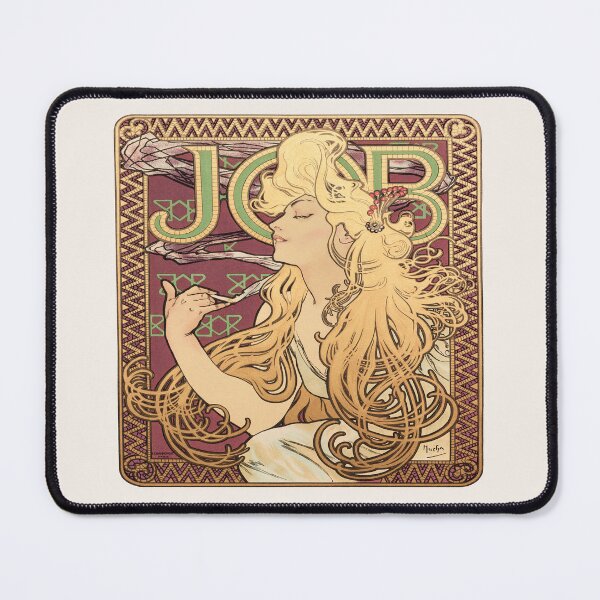 Artikelvorschau, Job von Alphonse Mucha, Mucha Jugendstil, Vintage Museum Ausstellung entworfen und verkauft von Tamas Das.