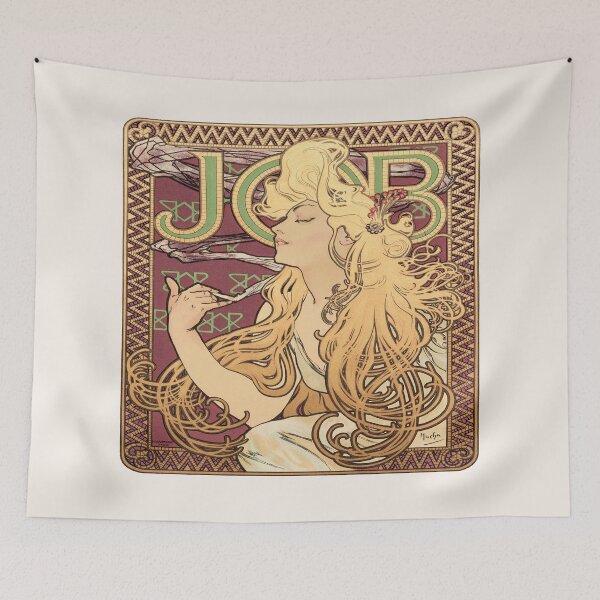 Artikelvorschau, Job von Alphonse Mucha, Mucha Jugendstil, Vintage Museum Ausstellung entworfen und verkauft von Tamas Das.